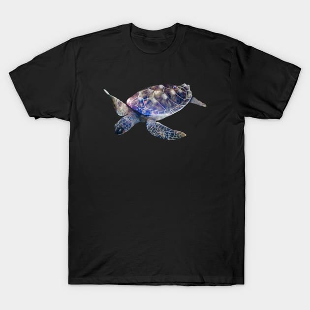 Galaxy Sea Turtle T-Shirt by Kristal Stittle